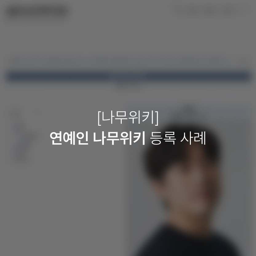 연예인 나무위키 등록 사례